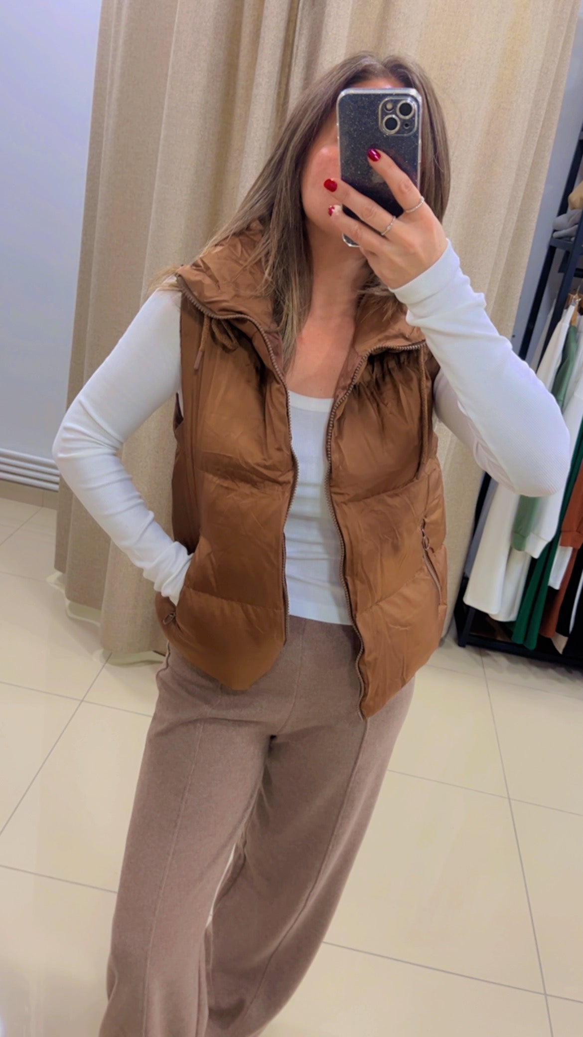 Kahve Rengi Şişme Yelek