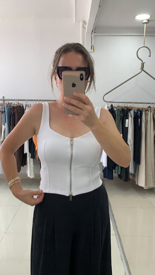Fermuarlı Yelek Büstiyer