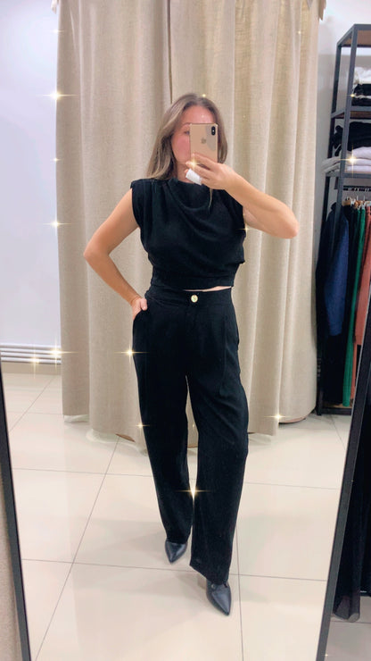 Degaje Yaka Takım Siyah