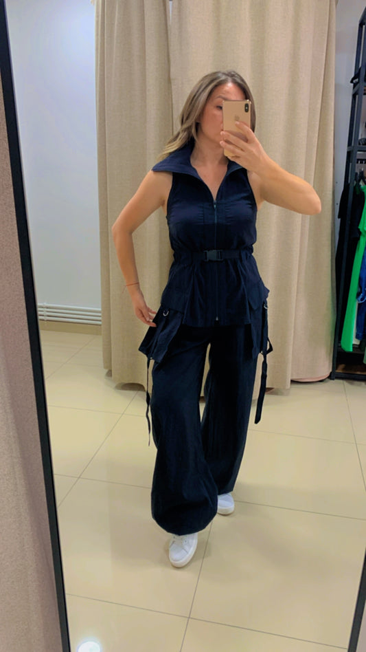 Paraşüt Kumaş Siyah Takım