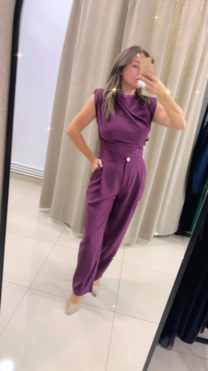 Degaje Yaka Takım Mor