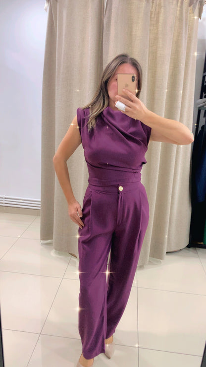 Degaje Yaka Takım Mor