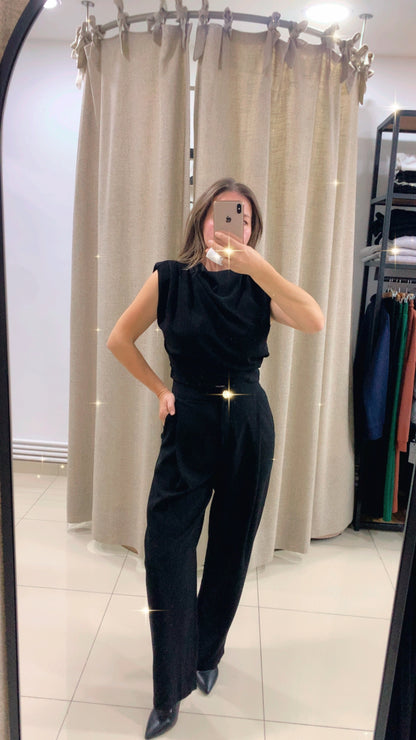 Degaje Yaka Takım Siyah