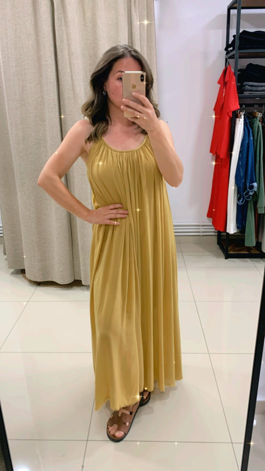 Askılı Pamuk Elbise