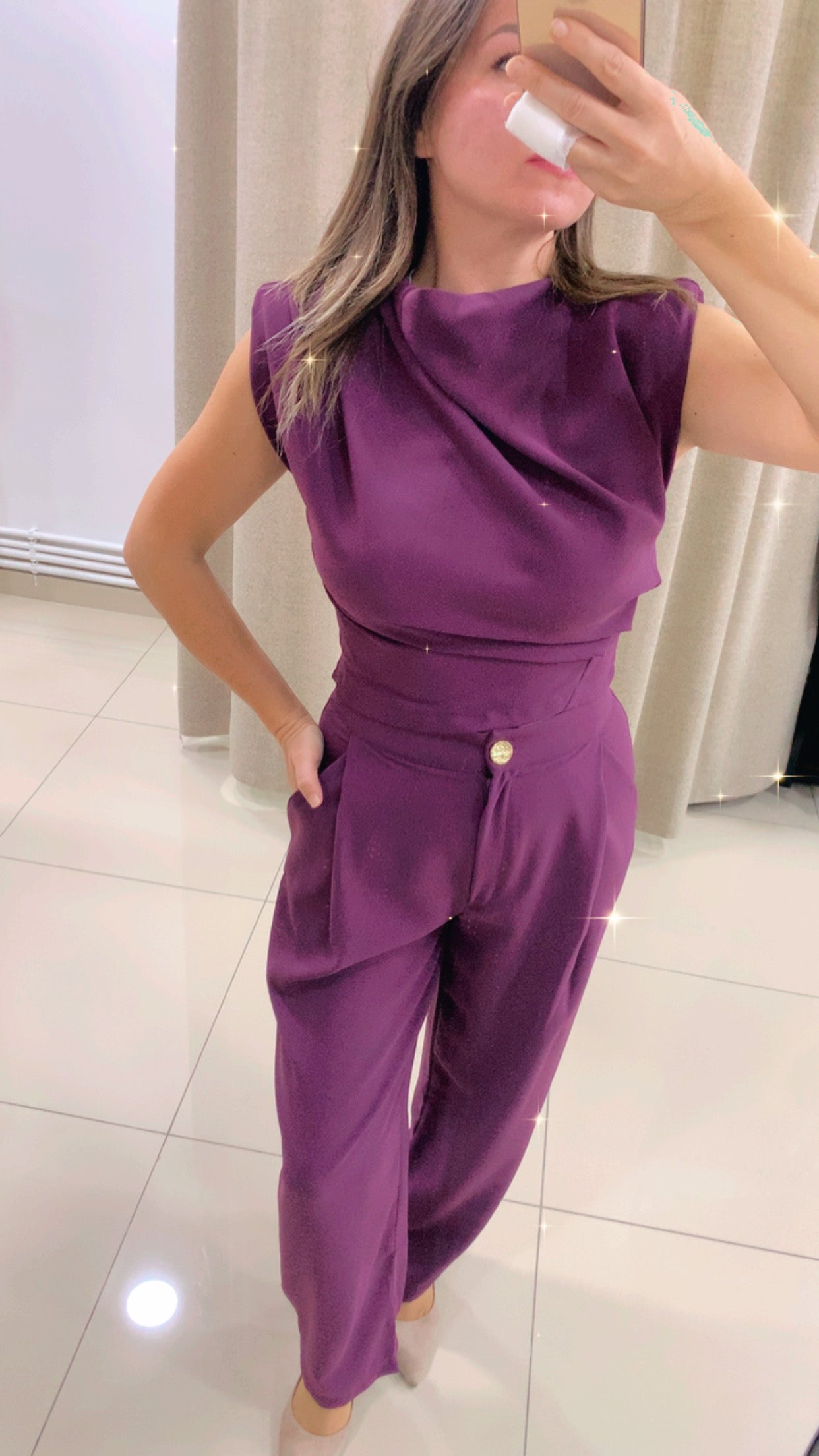 Degaje Yaka Takım Mor